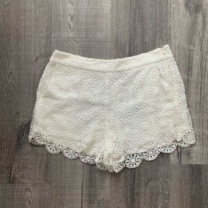 Ella Moss White Lace Shorts